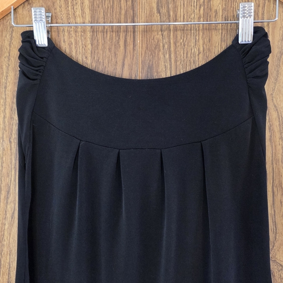 Vintage Black Stretch Floral Rosette Top Y2K Bohemian Style Size S - Picture 3 of 8